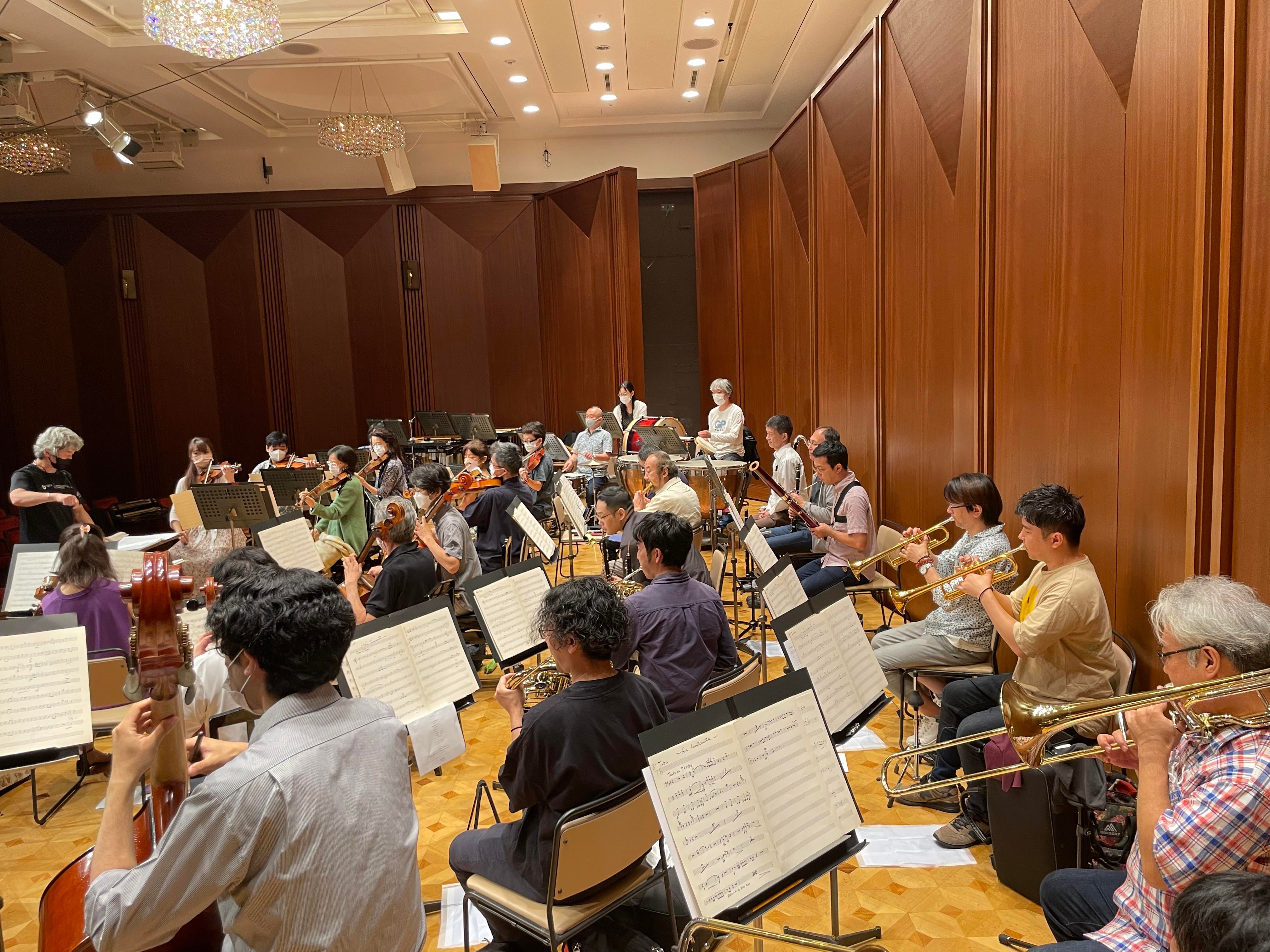 東京室内管弦楽団のリハーサル風景の様子