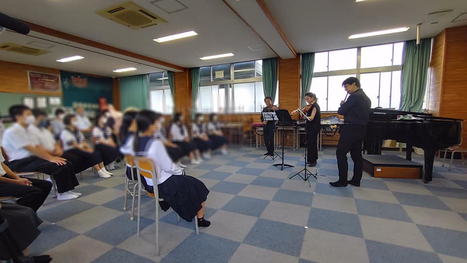 中学校吹奏楽部 学校訪問 演奏会①（宮崎県日向市）