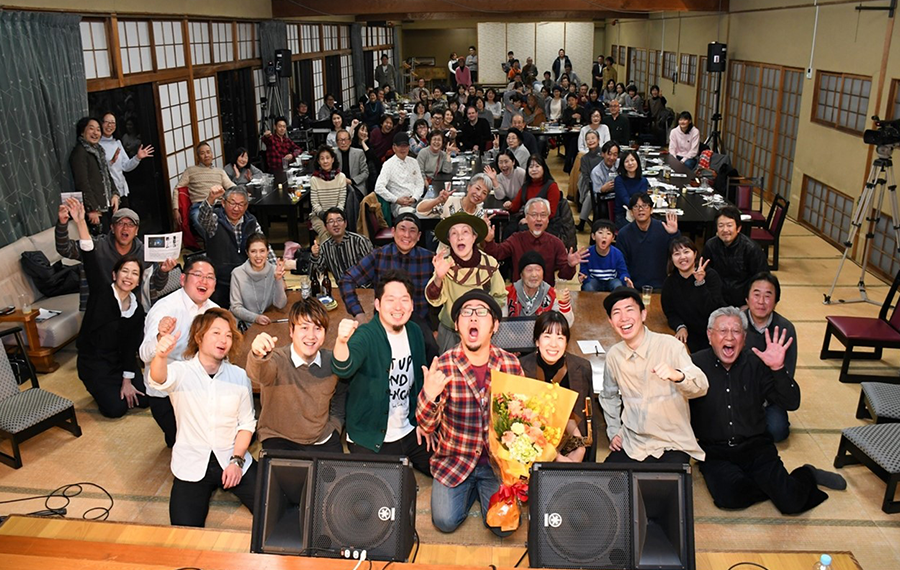 2019年1月 福吉ジャズ 福吉WINTER JAZZ FES閉店企画 Ultimates @ 初潮旅館ライブ後の集合写真