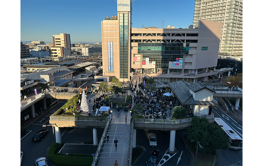 JR草津駅東口から各施設を上から見た会場の姿