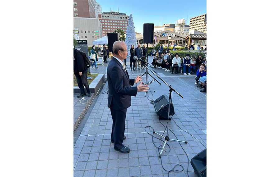 橋川渉草津市長の応援スピーチ