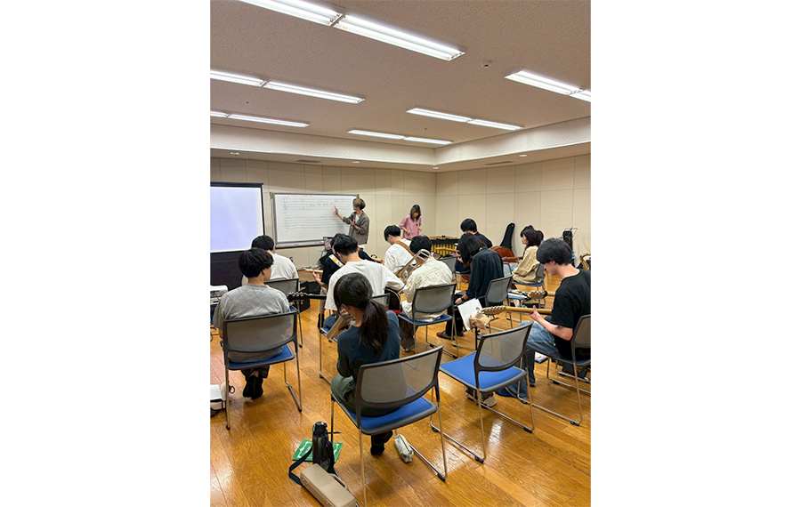 ヴィブラフォン奏者窪田氏による講座（アドリブについて）